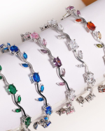 Colorful Zircon Tree Branch Bracelet