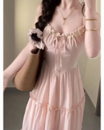 Spaghetti Strap Maxi Dress Set for Women - Image 5