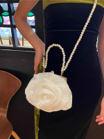 Vintage Pearl Camellia Round Handbag - Image 2