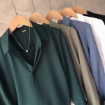 Men’s Solid Color Long Sleeve Business Casual Shirt – Clean Fit Everyday Top - Image 5
