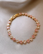 Pink Square Zircon Bracelet for Women - Image 4