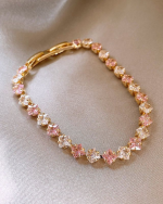 Pink Square Zircon Bracelet for Women - Image 5