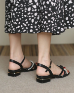 Fairy French Low Heel Roman Sandals for Women - Image 9