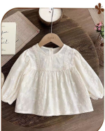 Mori Style Girls Lace Embroidered Base Layer Top - Image 3