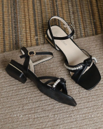 Fairy French Low Heel Roman Sandals for Women - Image 10