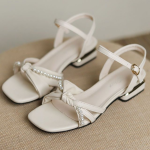 Fairy French Low Heel Roman Sandals for Women
