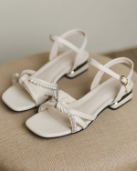 Fairy French Low Heel Roman Sandals for Women