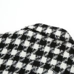 Checkered pattern black-white-Gray thick blazers - Image 4