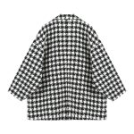 Checkered pattern black-white-Gray thick blazers - Image 2