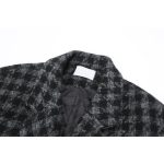 Checkered pattern black-white-Gray thick blazers - Image 8
