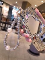 Luxury Pearl and Rhinestone Phone Lanyard, Wrist Strap, Exquisite Crystal Bracelet Chain, Phone Strap Pendant for Women - Image 4