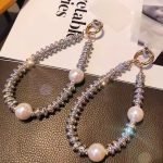 Luxury Pearl and Rhinestone Phone Lanyard, Wrist Strap, Exquisite Crystal Bracelet Chain, Phone Strap Pendant for Women