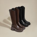 V-shaped Thick-soled Woodpecker Long Boots for Women - Image 2