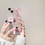 Pink Cat Silicone iPhone Case - Shockproof Cover - Image 2