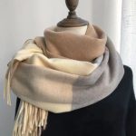 New Spliced Plaid Scarf for Women, Perfect Gift for Teachers, Korean Style, Warm & Versatile Neck Scarf for Students - Image 6