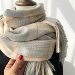 High-Quality Korean Style Plaid Scarf for Women, Warm & Versatile Neck Scarf for Students - Image 3