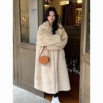 Eco-Friendly Faux Mink Fur Long Coat for Women, Thickened European Mink Fur, Loose Fit with Suit Collar - Image 7