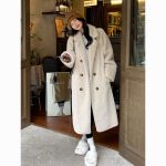 Eco-Friendly Faux Mink Fur Long Coat for Women, Thickened European Mink Fur, Loose Fit with Suit Collar - Image 6