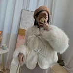 Women's Faux Fox Fur Coat - Short Style, Korean Version, Tie Design, Thick and Versatile - Image 8