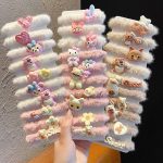 New Plush Cute Hair Ties for Kids | Cartoon Fur Hair Bands, Thick Elastic Headbands - Image 4