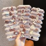 New Plush Cute Hair Ties for Kids | Cartoon Fur Hair Bands, Thick Elastic Headbands - Image 3