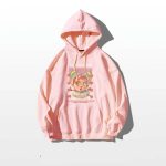 Silver Fox Fleece Cotton Hoodie for Women | Lazy Chic Art Student Pullover in Soft Pink 450GSM - Image 4