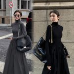 Elegant Audrey Hepburn-Inspired Midi Dress for Women | Korean Slim-Fit Long Skirt - Image 2
