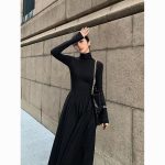 Elegant Audrey Hepburn-Inspired Midi Dress for Women | Korean Slim-Fit Long Skirt - Image 9