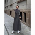 Elegant Audrey Hepburn-Inspired Midi Dress for Women | Korean Slim-Fit Long Skirt - Image 5