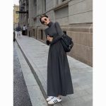 Elegant Audrey Hepburn-Inspired Midi Dress for Women | Korean Slim-Fit Long Skirt - Image 4