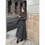 Elegant Audrey Hepburn-Inspired Midi Dress for Women | Korean Slim-Fit Long Skirt - Image 3