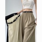 High-Waist Wide-Leg Trousers Women - Elegant Loose Straight-Leg Pants