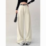 High-Waist Wide-Leg Trousers Women - Elegant Loose Straight-Leg Pants - Image 2