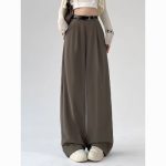 High-Waist Wide-Leg Trousers Women - Elegant Loose Straight-Leg Pants - Image 5