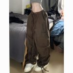 Japanese Vintage Casual Pants for Men & Women – High-Waisted Loose, Slimming Straight-Leg Wide-Leg Work Pants - Image 5