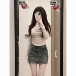 Vintage Denim High-Waisted A-Line Skirt for Women – Petite Bodycon - Image 5