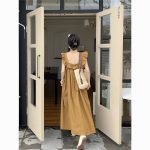 Sweet Backless Flutter Sleeve Bow Tie Dress – Summer Slimming A-Line Long Dress for Vacation - Image 5