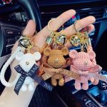Streetwear Wool Bear Keychain 3D Figurine for Women - Cartoon Bear Backpack Pendant & Car Keychain Gift - Image 6