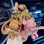 Streetwear Wool Bear Keychain 3D Figurine for Women - Cartoon Bear Backpack Pendant & Car Keychain Gift - Image 4