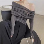 Off-Shoulder Knitted Sweater for Women | Fall New Arrival, Elegant French-Style, High-End Feel Top - Image 6