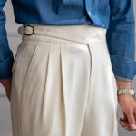 Naples Paris Buttoned Slim-Fit Business Trousers for Men - High-Waisted British Vintage Straight-Leg Casual Pants - Image 4