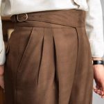 Naples Paris Buttoned Slim-Fit Business Trousers for Men - High-Waisted British Vintage Straight-Leg Casual Pants - Image 3