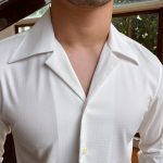 Mr. Deer Men's Wrinkle-Resistant Cuban Collar Shirt - Houndstooth and Jacquard Check Pattern - British Casual Fashion Shirt - Image 3