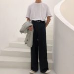Casual Wide-Leg Trousers for Men - Loose-Fit Draping Pants, Korean & Hong Kong Style Trendy Suit Pants - Image 3