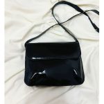 Vintage Red Patent Leather Small Square Bag, Fashionable Handbag and Shoulder Crossbody Bag - Image 7