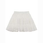 Lace Cake Skirt - High Waist White Tulle Ballet Style Puffy Skirt - Image 8