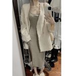 Feather Tassel Blazer with Heart Buttons – Elegant Jacket for Women - Image 5