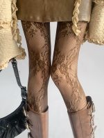 Lace Pantyhose – Hot Jacquard Mesh Tights in Melad Color Tone Stockings - Image 2