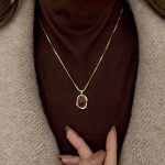Amber Layered Gold Sweater Necklace for Women – Elegant Fall Winter Fashion Jewelry - Image 4