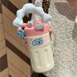 Insulated Water Bottle for Girls – High Aesthetic, Large Capacity, Kids' Portable Student Cup with Straw - Image 8
